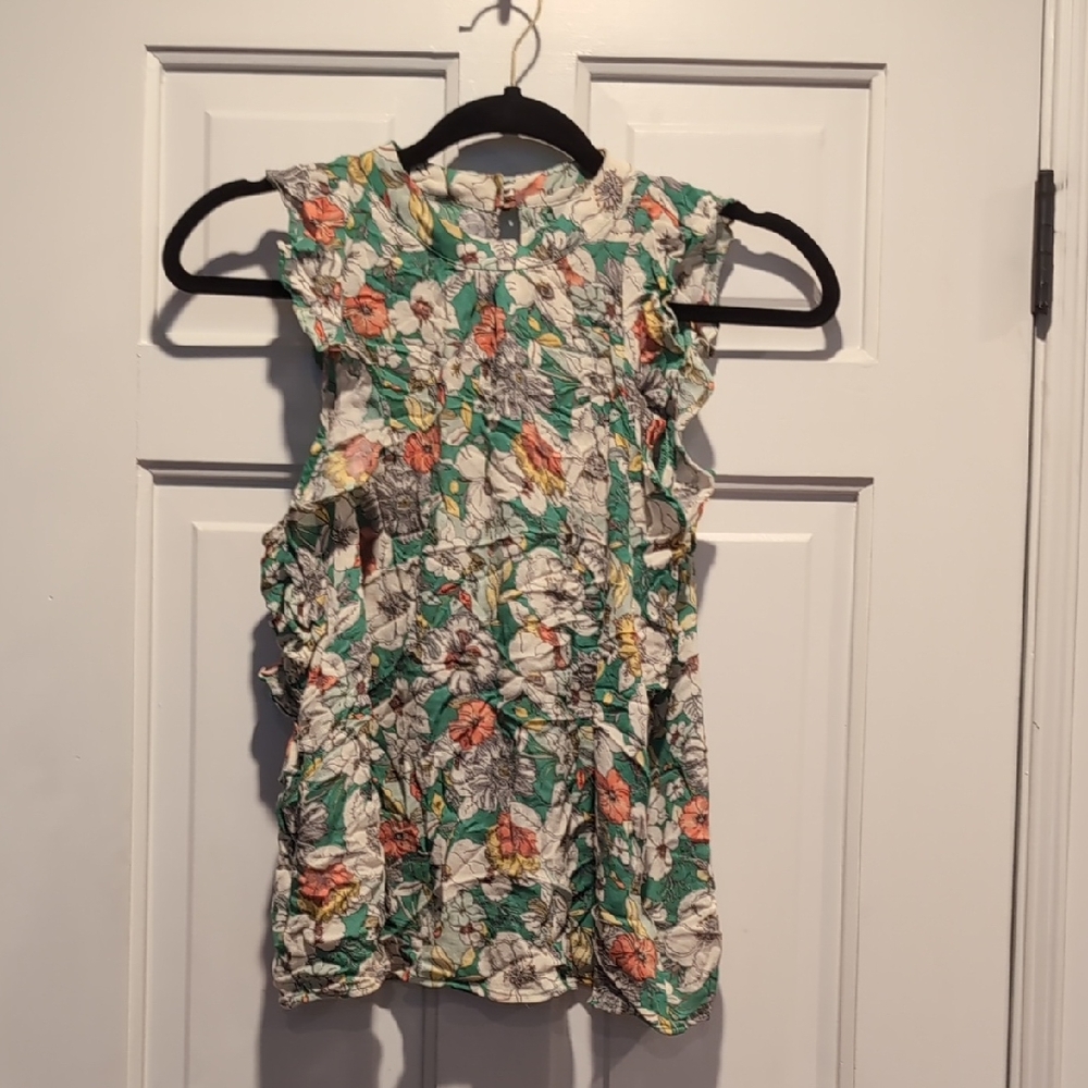 Maeve by Anthropologie Floral Sleeveless Top